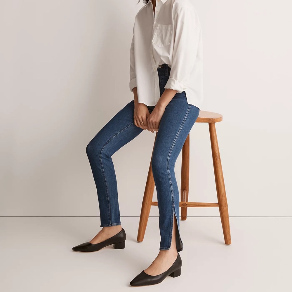 Madewell 11" High-Rise Roadtripper Supersoft Skinny Jeans Medium Indigo